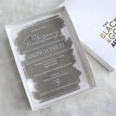 Acrylic Invitation Card Elegant Invitation With Box Personalized Custom